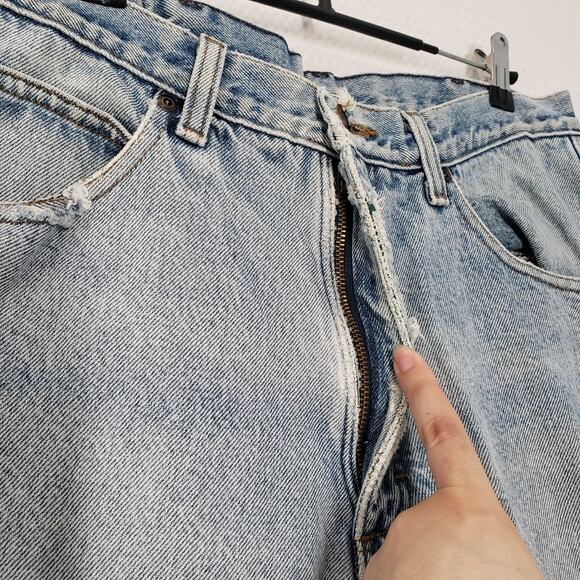 Vintage LL Bean Double L Jeans Mens 31 Blue Denim Natural Fit Flannel Lined - Picture 16 of 16